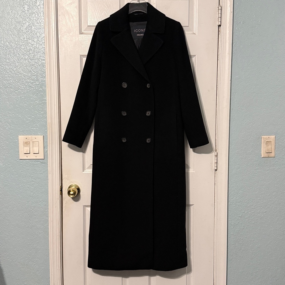 Cinzia‎ Rocca Icons Long Double Breasted 6 Button Wool Cashmere Trench Coat US 2 - Picture 6 of 13